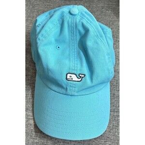 Vineyard Vines Hat Cap Strap Back Blue White Whale Lightweight Preppy Mens